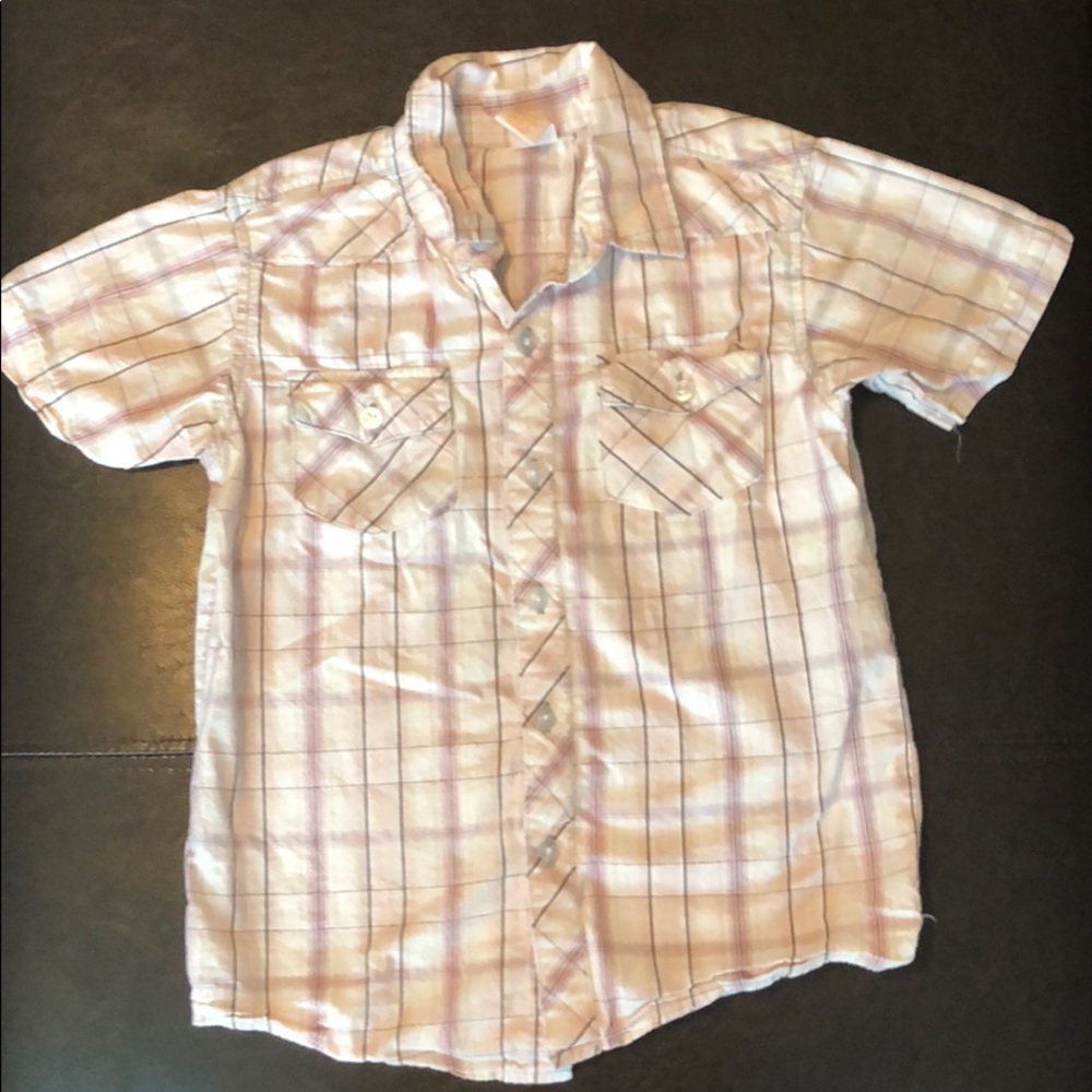 Boys 6-7 short sleeve button down